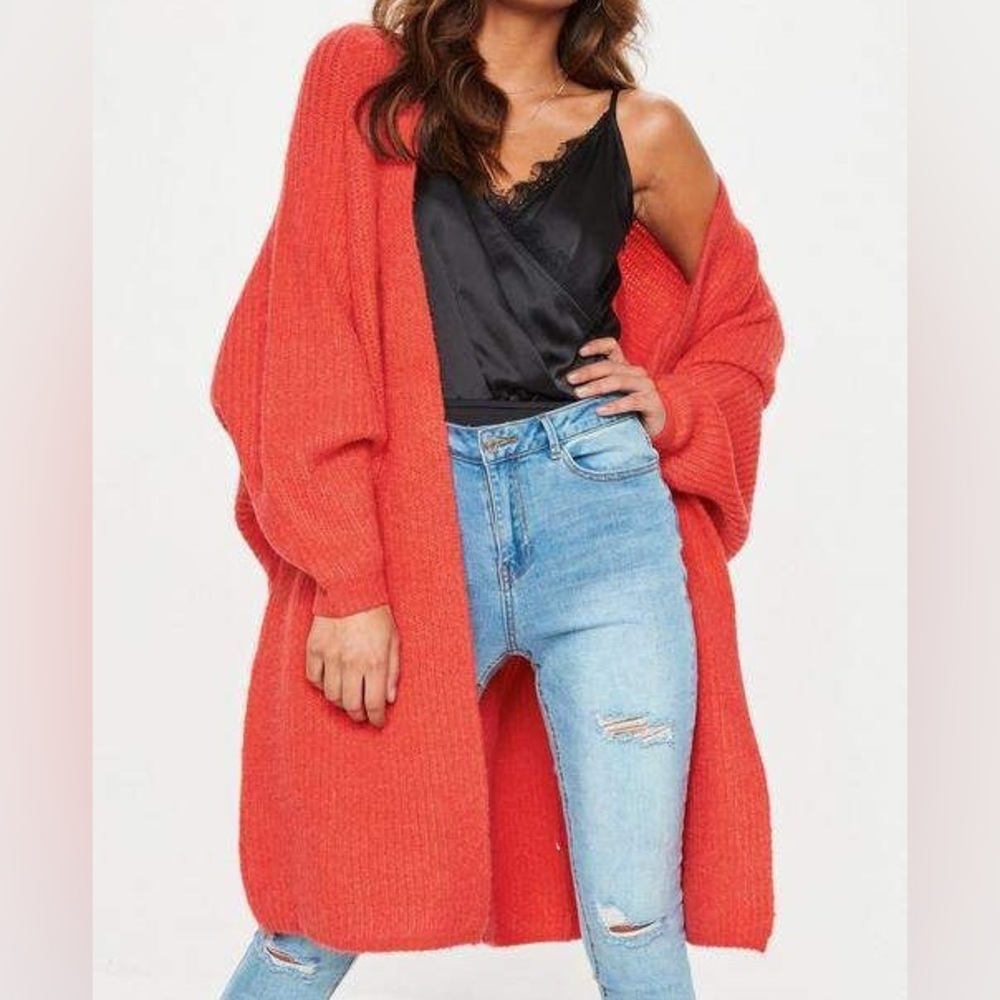 Missguided oversized knitted cardigan